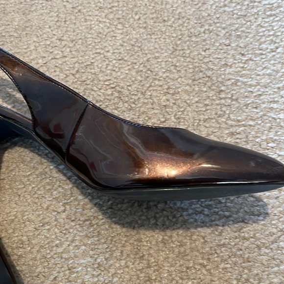 Slingback brown patent heels - Picture 4 of 5